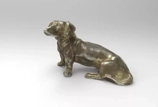 figurine dachshund dog 3d printing model - threeding art metal design 3d print model - Mito3D