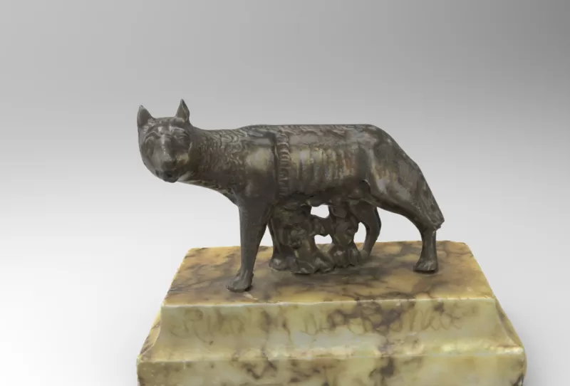 Figur she wolf Legende Romulus Remus 3d Drucken Modell dreiding Geschichte Rom Italien egend 3D print model - Mito3D