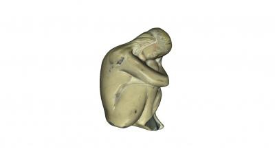 figurine sitting woman art 3D printing model, file, printable design, 3d print, figurine, woman, 3d print model - Mito3D