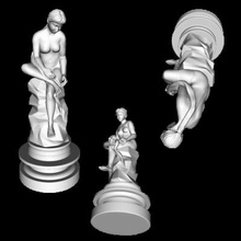 figurine femmes art 3D modèle d'impression, l'impression fichier, imprimable modèle, en de conception, d'impression 3d, la sculpture, l'art, femme 3d print model - Mito3D