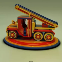fire toy car 3d printing model - threeding art sculpture decor 3d print model - Mito3D