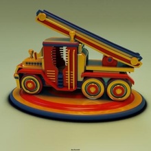 ateş oyuncak araba Sanat dekor heykel 3d print model - Mito3D