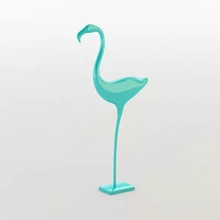 flamingo deko 3d baskı model üçleme Sanat kuş mavi dekoratif Yazdır benzersiz 3d print model - Mito3D