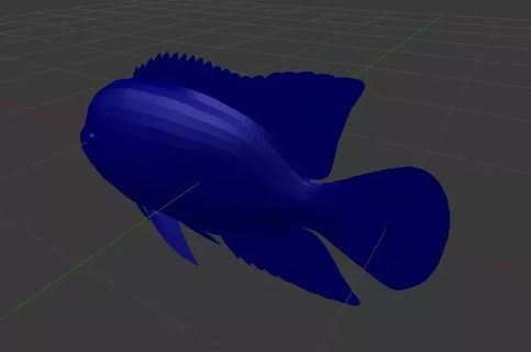 pescar 3d impresión modelo animal Arte 3d print model - Mito3D