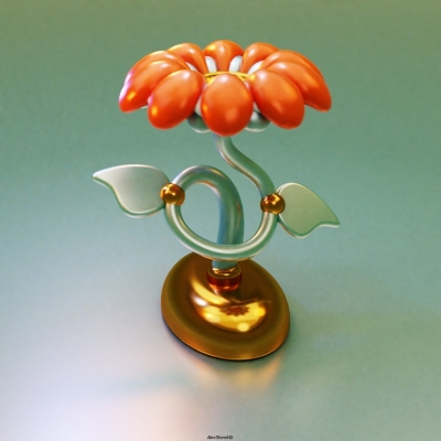 floral candlestick art decor sculpture 3D print model - Mito3D