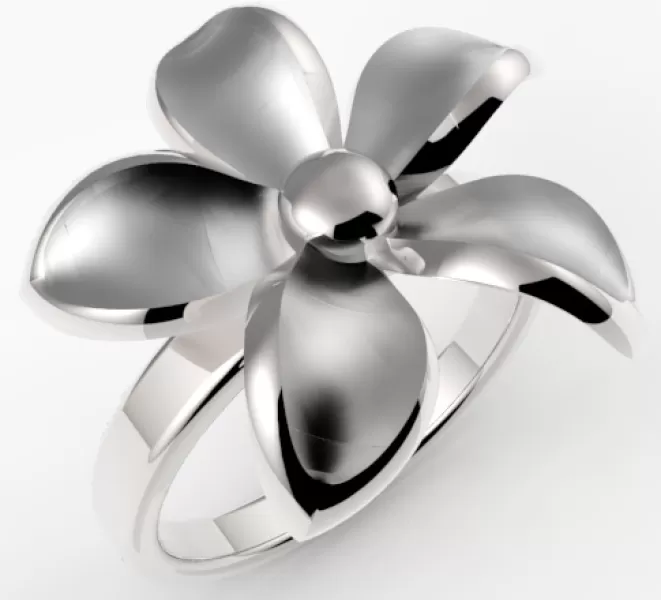 flower ring 3d printing model - threeding flower ring jewelry rings unique beautiful pretty 3D print model - Mito3D