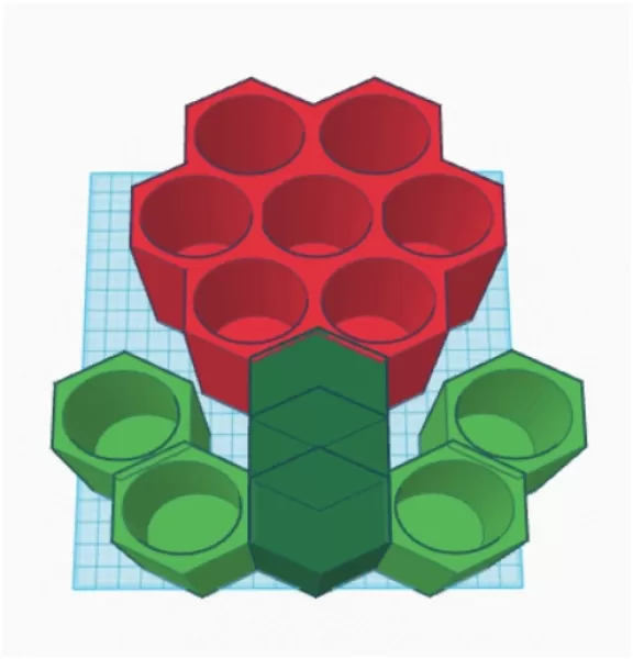 Blume gestalten Stift Container 3d Drucken Modell dreiding 3D print model - Mito3D