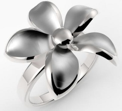 flower top ring fashion 3D printing model, file, printable design, 3d print, ring, rings, jewelry, beautiful, unique, flower, pretty 3d print model - Mito3D