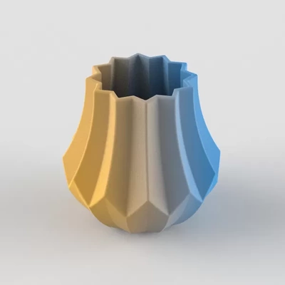 fleur vase 3d impression modèle trio mots clés décoration décoratif décor fleurs accueil maison vasefleur 3d print model - Mito3D