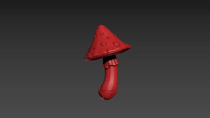 mouche agaric 3d impression modèle trio mots clés plante nature forêt flyagaric champignon 3d print model - Mito3D