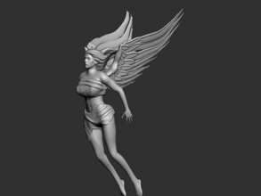 flying angel art 3D printing model, file, printable design, 3d print, angel,sculpture,art,statue,wings 3d print model - Mito3D