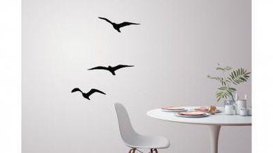 flying birds wall decoration art 3D printing model, file, printable design, 3d print, nature, printing, 2d, 3d, art, indoor, decor, decoration, wall, birds, flying, animal, bird 3d print model - Mito3D