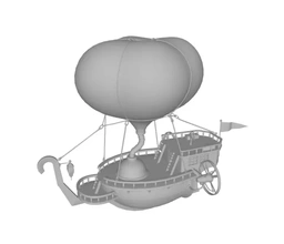 volador Embarcacion 3d impresión modelo trío 3d print model - Mito3D