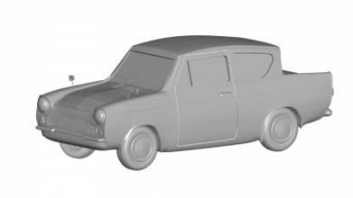 ford anglia motors & transport 3D printing model, file, printable design, 3d print, Ford Anglia 3d print model - Mito3D