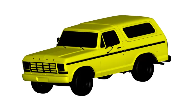 Ford Bronco 1978 3d baskı model üçleme 3D print model - Mito3D