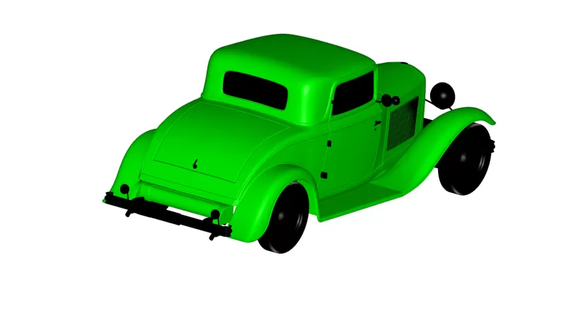 Ford Coupe 1932 3d Drucken Modell dreiding 3D print model - Mito3D