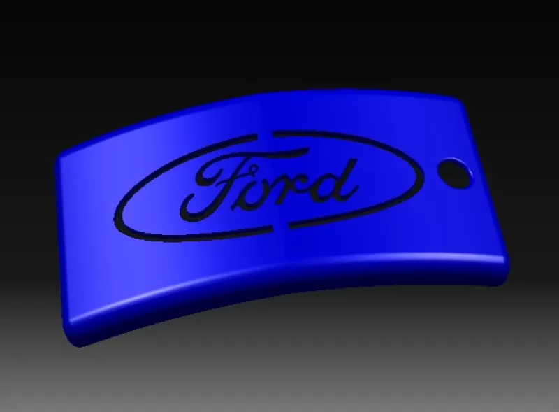 Ford anahtarlık 3d baskı model üçleme 3D print model - Mito3D