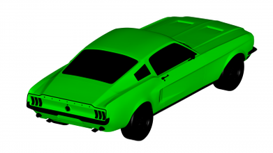 Ford mustang gt 1967 motorlar Ulaşım 3D baskı model dosya yazdırılabilir tasarım 3d Yazdır GT 3d print model - Mito3D
