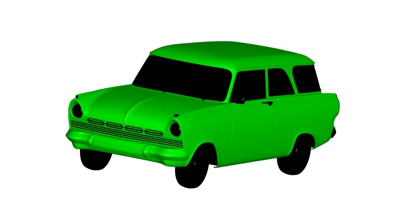 Ford Taunus 1957 3d baskı model üçleme 3D print model - Mito3D