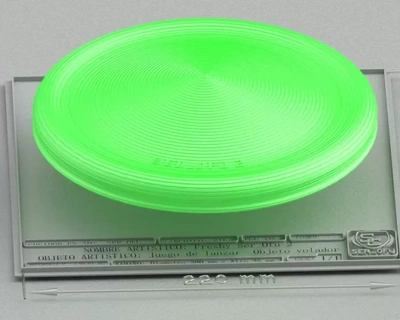 Fresbee vc 02 3d impressão modelo juguete discoteca vôo pires 3d print model - Mito3D