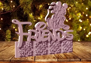 friends mickey & pluto 3d printing model - threeding disney 3d print model - Mito3D