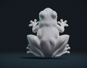 rana 3d impresión modelo trío agua lirio sapo pantano anfibio 3d print model - Mito3D