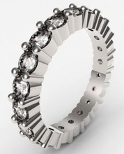 full eternity ring fashion 3D printing model, file, printable design, 3d print, ring, rings, jewelry, diamond, eternity, band, stones, gemstones, pretty, fine 3d print model - Mito3D