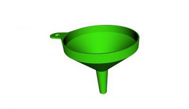 funnel home office & garden 3D printing model, file, printable design, 3d print, funnel, home, kitchen, botte, liquid, pipe 3d print model - Mito3D