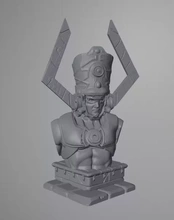 galactus busto 3d impresión modelo trío extraño 3d print model - Mito3D