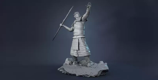 gioco troni notte re figura 3d stampa modello arte bianca scultura statua print morto ghiaccio oggetti collezione fan camminatori 3d print model - Mito3D