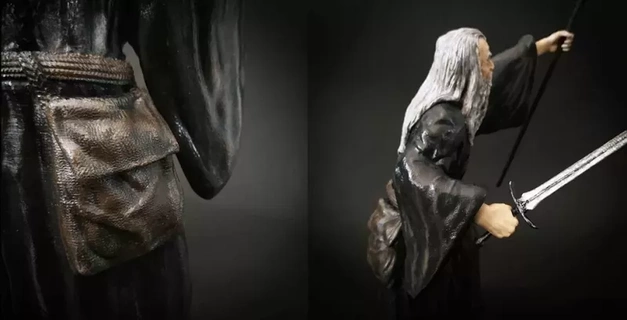 Gandalf gris collectionner 3d impression modèle art sculpture film fantaisie magie fanart décor geek personnage figure objets collection sorcier tolkien lotr intello 3d print model - Mito3D