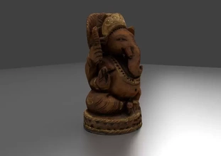 ganesha 3d printing model - threeding figurine wood 3d print model - Mito3D