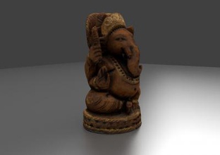 ganesha art 3D printing model, file, printable design, 3d print, Ganesha, Figurine, wood 3d print model - Mito3D