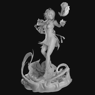 ganyu v2 3d print sculpture printing model art figurine design craft anime fanart character 3d-print ice collectible cosplay digital archery gaming tech limitededition genshin 3d print model - Mito3D