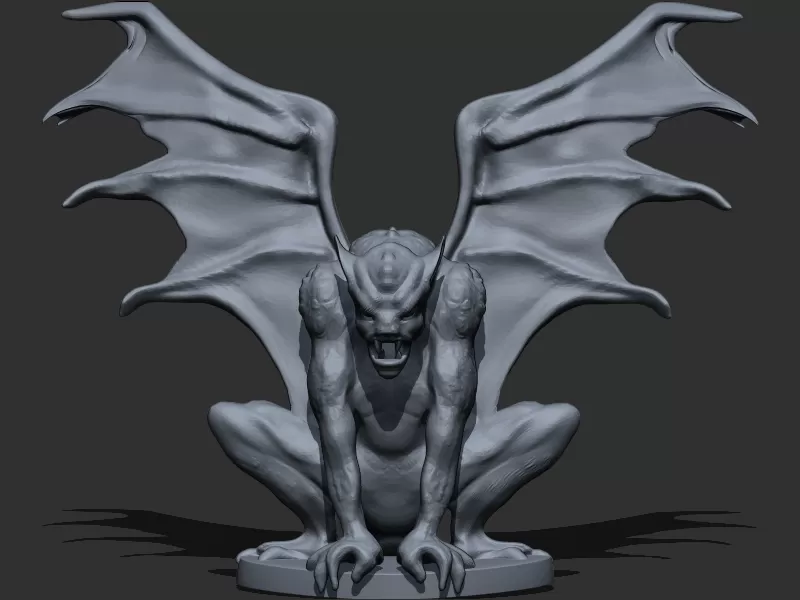 gargoyle 3d printing model - threeding sculpture monster creature 3D print model - Mito3D