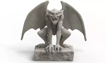 gárgula 3d impressão modelo trio escultura estátua monstro criatura 3d print model - Mito3D