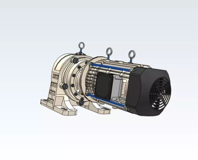 équipement moteur pied monter 3d impression modèle ingénieurs ingénierie motoréducteur 3d print model - Mito3D