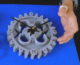 engranaje pared reloj 75 escala Lego técnica inspirado juguetes juegos pasatiempo 3d impresión modelo expediente imprimible diseño 3d print model - Mito3D