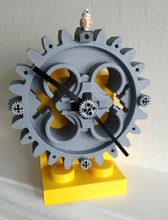 engranaje pared reloj base 10 escala Lego técnica inspirado juguetes juegos pasatiempo 3d impresión modelo expediente imprimible diseño 3d print model - Mito3D