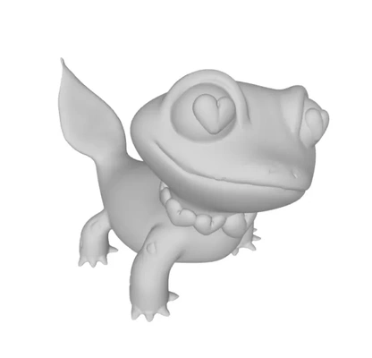 gekko in amar 3d impressão modelo trio tag 3d print model - Mito3D