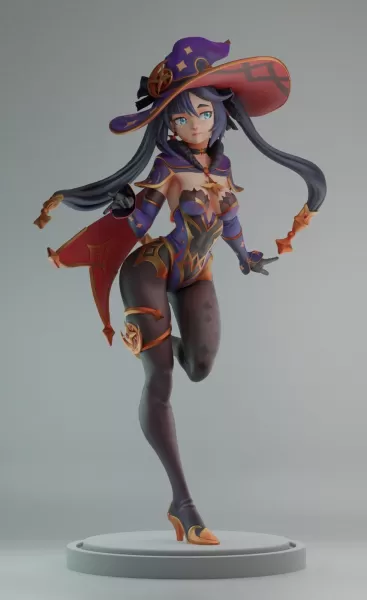 genshin printed mona 3d printing model art figurine craft anime fanart print character master cosplay mystic collectibles gaming gamer tech impact astrology 3D print model - Mito3D