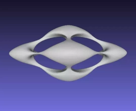 geometric pendant 2 3d printing model - threeding design science geometry math abstract mathematics object diatom 3d print model - Mito3D