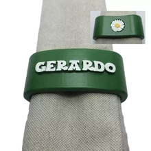 gerardo napkin ring daisy 3d printing model - threeding customizable personalized names 3d print model - Mito3D