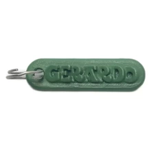 gerardo personalized keychain embossed letters 3d printing model - threeding customizable keychains names 3d print model - Mito3D