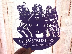 ghostbusters wall clock 3d printing model - threeding art time reloj cazafantasmas 3d print model - Mito3D