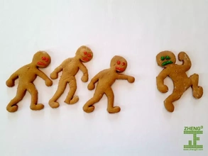 gingerzombies walking bread 3d printing model - threeding gingerbread 3d print model - Mito3D