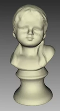 fille 3d impression modèle trio buste statue tête 3d print model - Mito3D