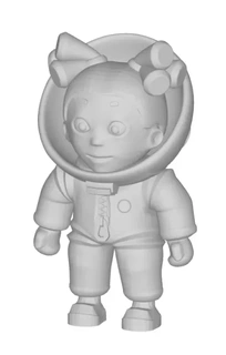 Mädchen Astronaut 3d Drucken Modell 3d print model - Mito3D