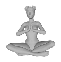 girl meditating 3d printing model - threeding 3d print model - Mito3D