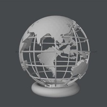 globe-sls nature 3D printing model, file, printable design, 3d print, globe, earth, planet, djg, home 3d print model - Mito3D